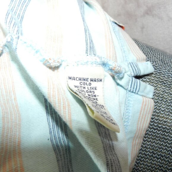 American Eagle Outfitters Mens Blue Striped Short Sleeve Collard Polo Size Small - Picture 9 of 9